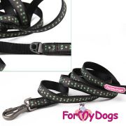 Поводок черный светоотражающий (M; 2507