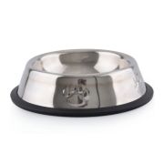 Миска NUNBELL д/собак 15.5х4см металлическая с прорезиненным основанием арт.10922-8872