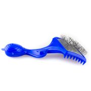 Пуходерка «ВАКА» пластмассовая для кошек и собак трехрядная с каплями[92863]