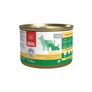Blitz Dog 200г. Vetline Renal корм конс полнорационный диетический при хронической почечной недостаточности с индейкой  2131 1/12