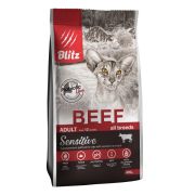 BLITZ Sensitive 0,4 кг д/к ADULT CAT BEEF/сухой корм для взрослых кошек Говядина 3000 1/25