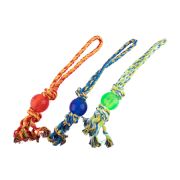 Игрушка д/собак Веревка Канатная с мячом WOGY 35х4см микс арт.10922-8535  1/12